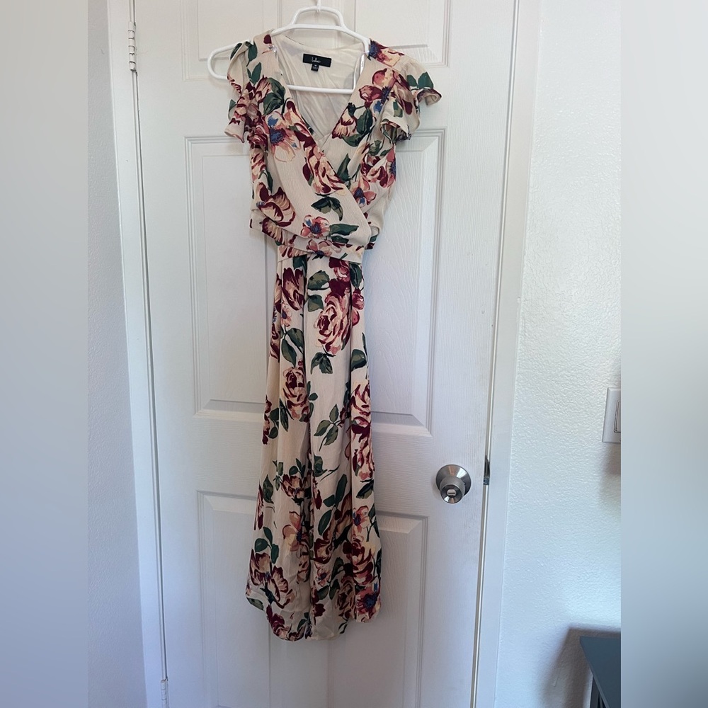Lulus floral two piece pants and crop top set